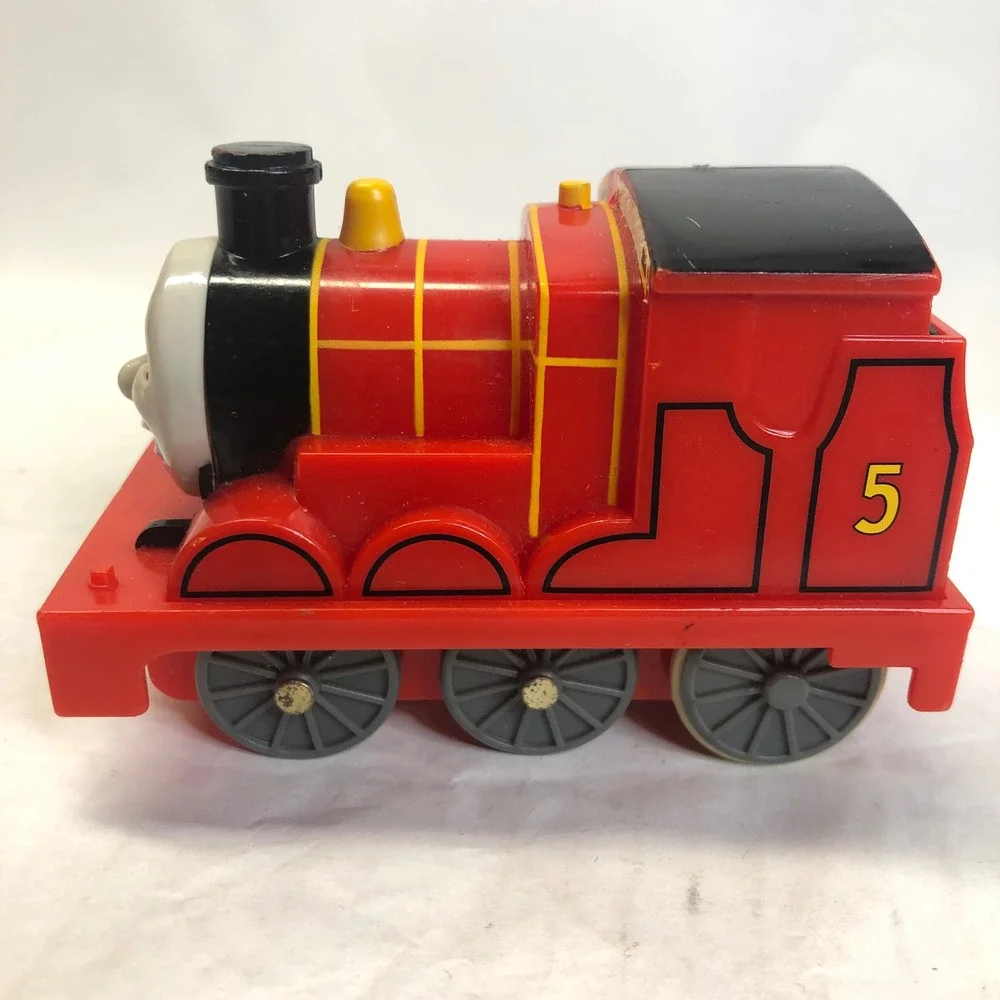 TOMY Thomas and Friends James Train Engine Toy‎ 2004 Pull Back & Go Moving Eyes